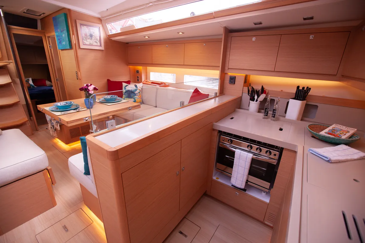 Galley of Liliana Bella, a Dufour 530 sailboat at Chesapeake, United States