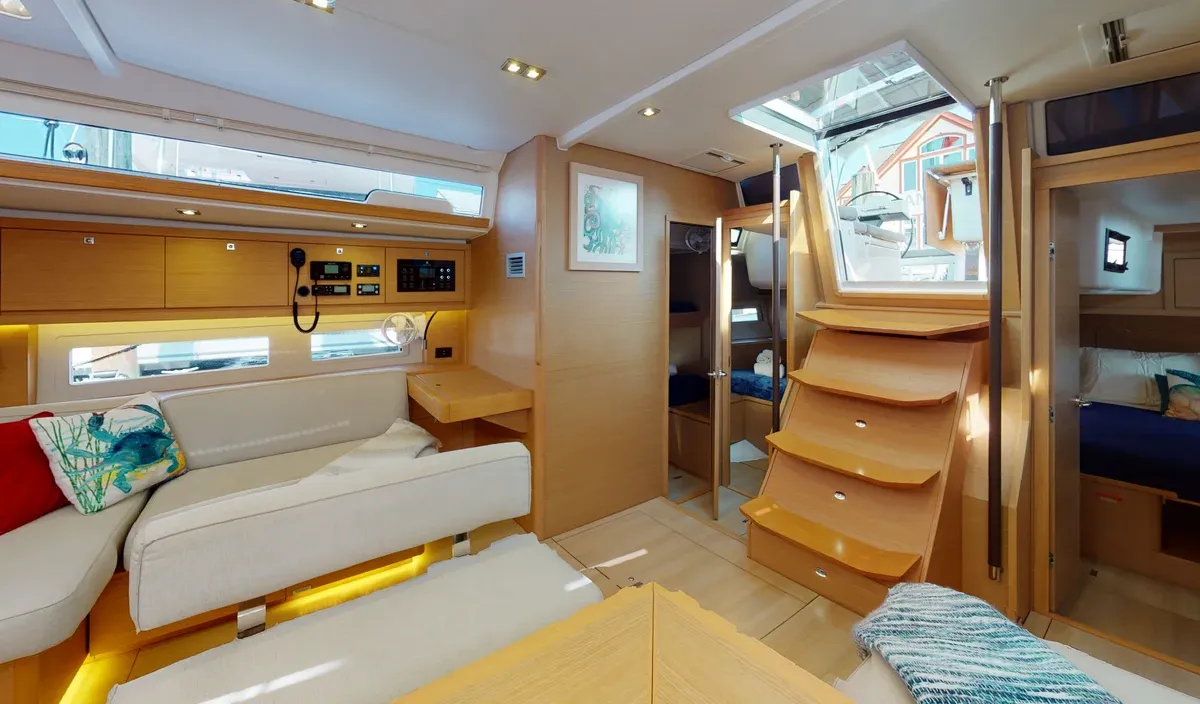 Salon of Liliana Bella, a Dufour 530 sailboat at Chesapeake, United States