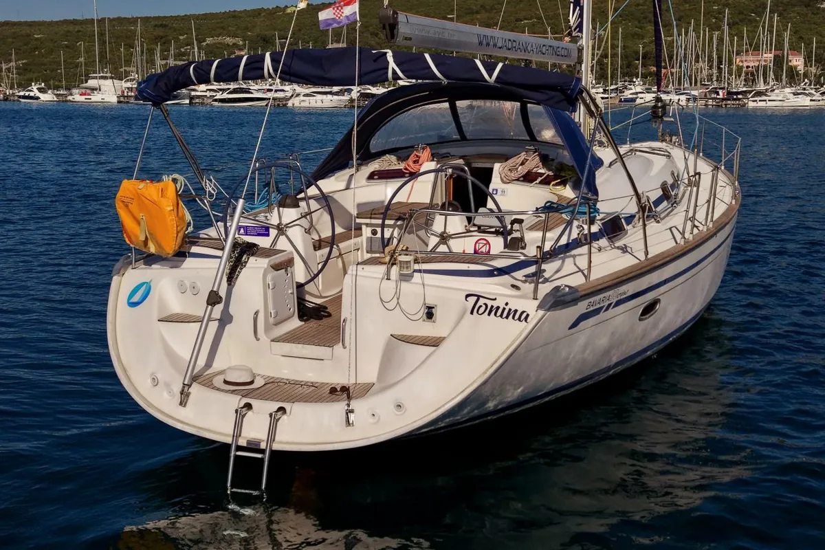 Tonina, a Bavaria 50 Cruiser sailboat at Punat, Croatia