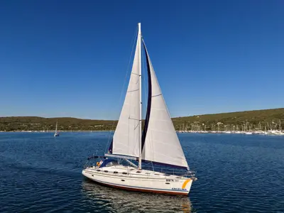 Tonina, a Bavaria 50 Cruiser sailboat at Punat, Croatia