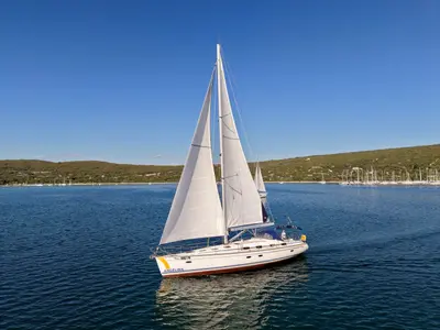Tonina, a Bavaria 50 Cruiser sailboat at Punat, Croatia