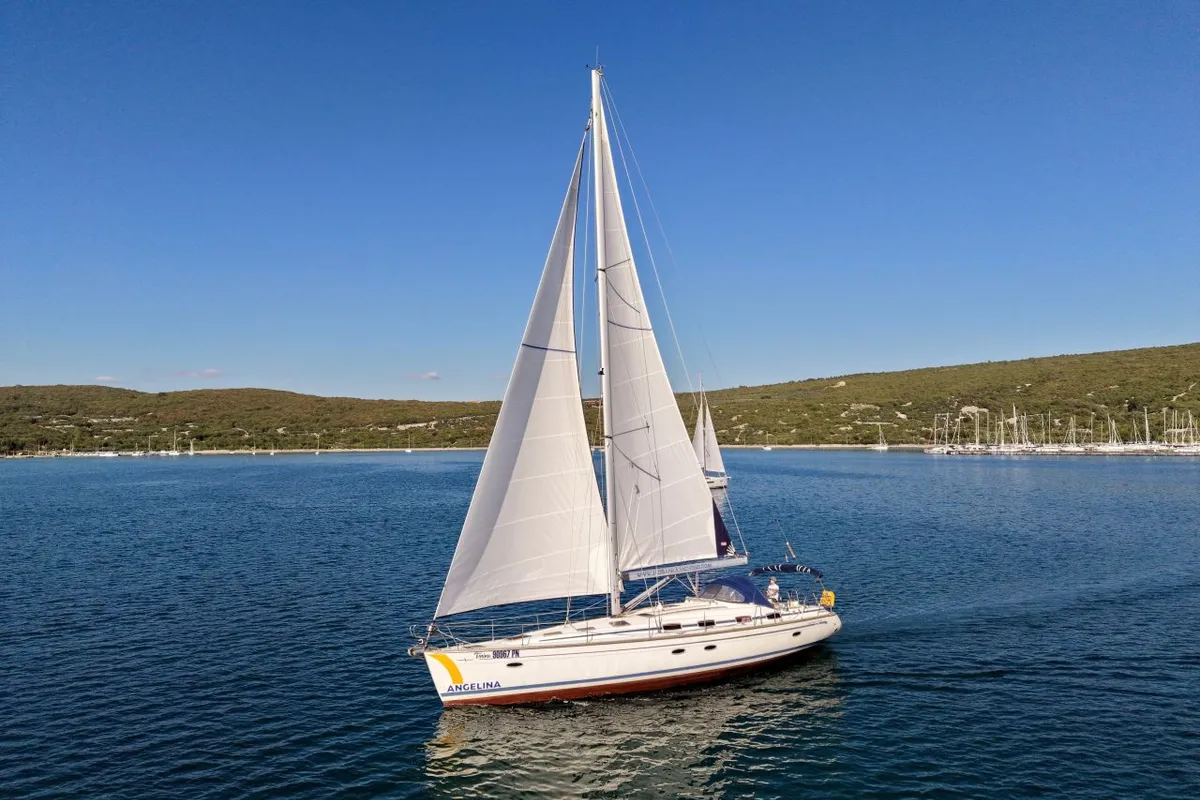 Tonina, a Bavaria 50 Cruiser sailboat at Punat, Croatia