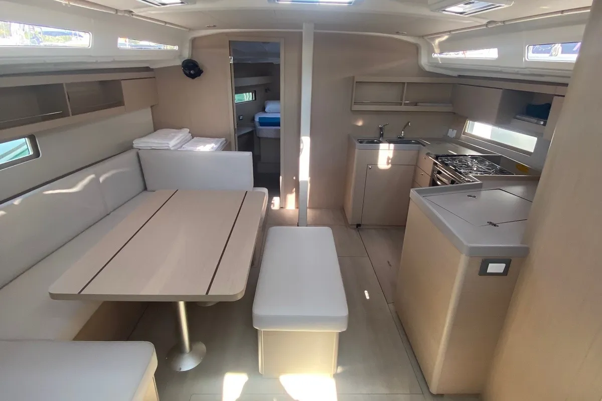 Salon of La Mer, a Beneteau Oceanis 40.1 sailboat at Athens, Greece