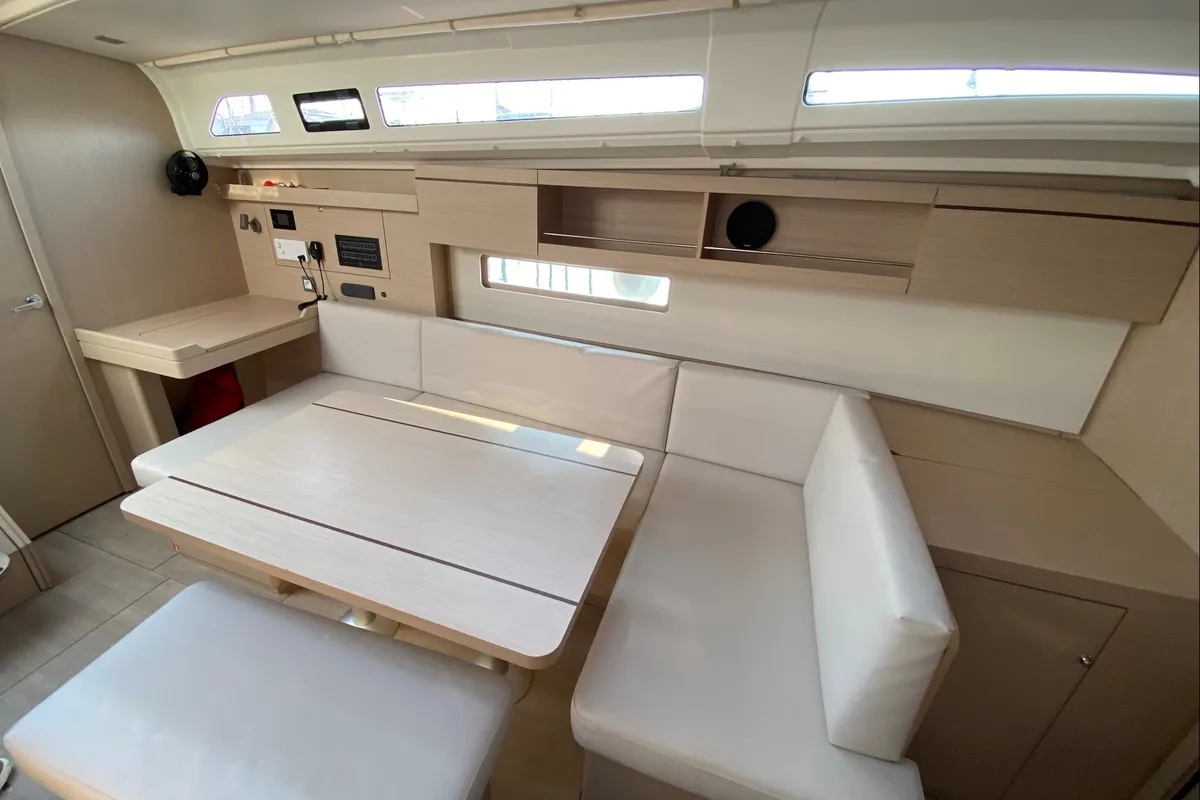 Salon of La Mer, a Beneteau Oceanis 40.1 sailboat at Athens, Greece