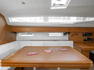 Salon of Our Lady, a Jeanneau 54 sailboat at Kos, Greece