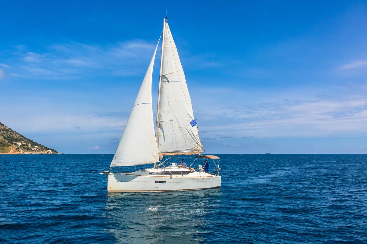 Hija del Viento, a Jeanneau Sun Odyssey 319 sailboat at Palermo, Italy