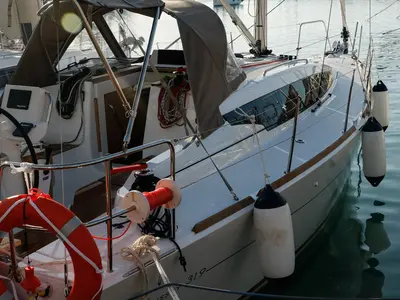 Hija del Viento, a Jeanneau Sun Odyssey 319 sailboat at Palermo, Italy