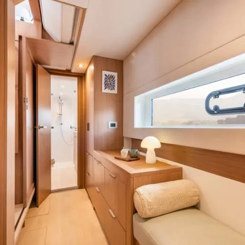Cocoon, a Bali Catsmart catamaran at Figari/Golfo Aranci, Italy