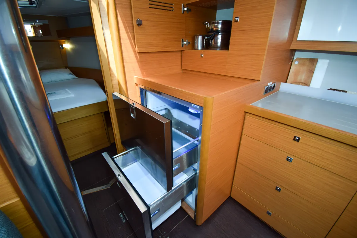 Galley of Ida 1, a Dufour 430 sailboat at Marmaris, Turkey