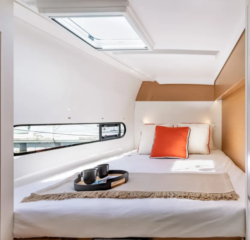 Cabin on Axieros II, a Excess 11 catamaran at Municipal Unit of Lefkada, Greece