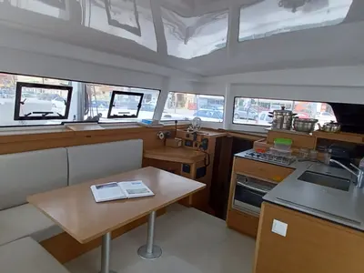 Salon of Axieros II, a Excess 11 catamaran at Municipal Unit of Lefkada, Greece
