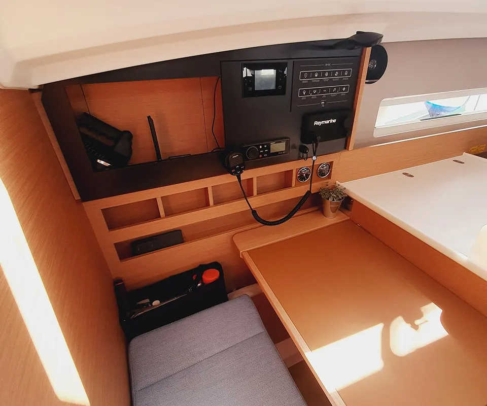 Kalumina, a Jeanneau Sun Odyssey 410 sailboat at Murter, Croatia