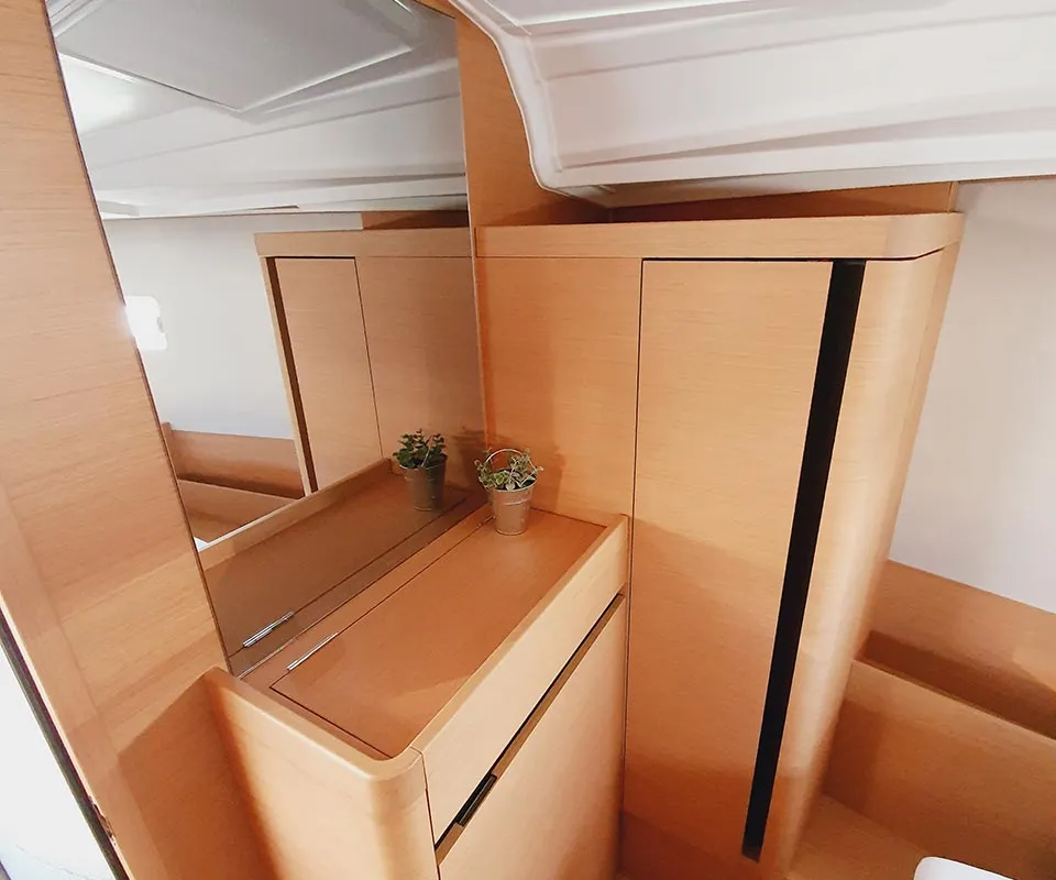Kalumina, a Jeanneau Sun Odyssey 410 sailboat at Murter, Croatia