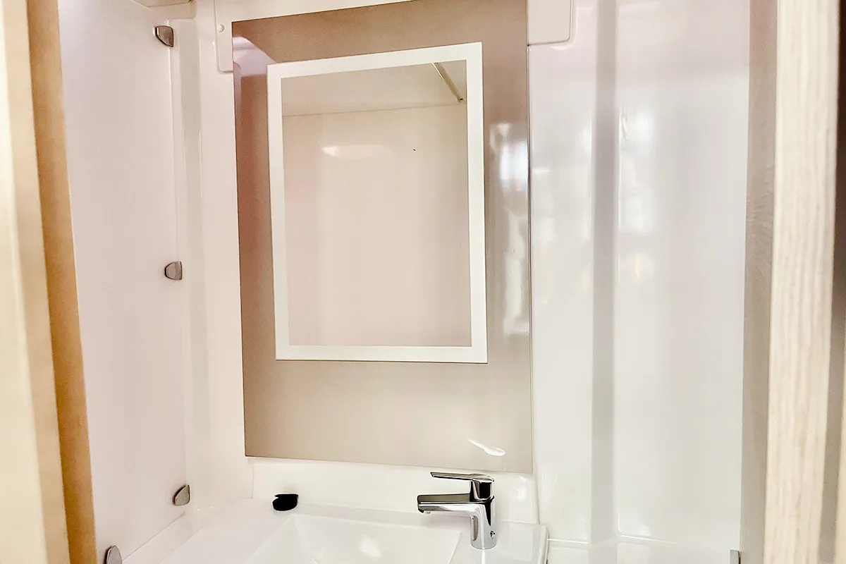 Barnacle, a Fountaine Pajot Isla 40 catamaran at Roche Caiman, Seychelles