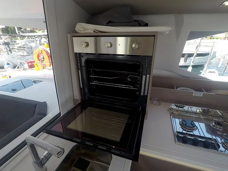 Imagine, a Fountaine Pajot Astrea 42 catamaran at Grad Šibenik, Croatia