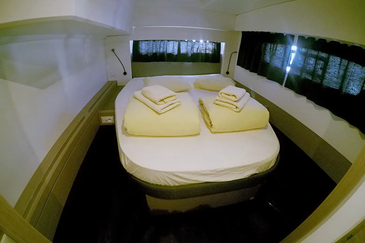 Cabin on Imagine, a Fountaine Pajot Astrea 42 catamaran at Grad Šibenik, Croatia