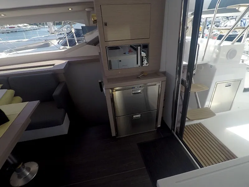Galley of Imagine, a Fountaine Pajot Astrea 42 catamaran at Grad Šibenik, Croatia