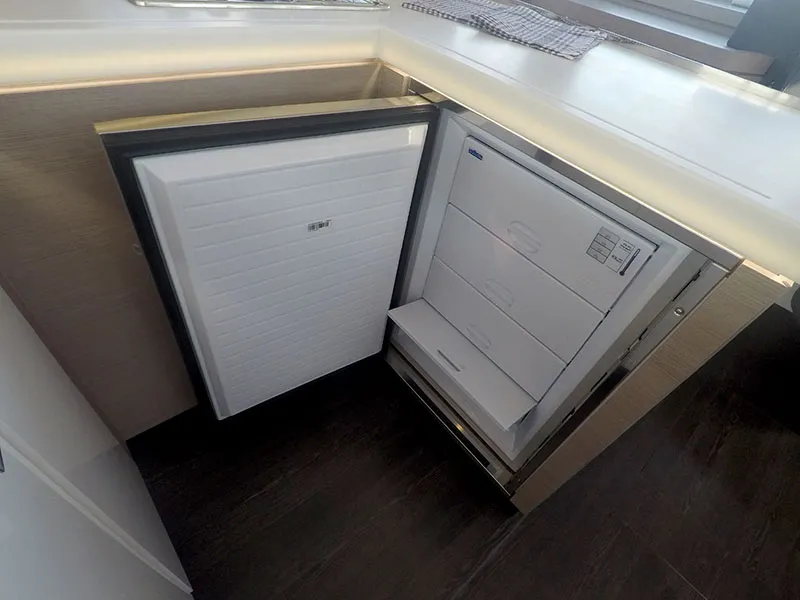 Galley of Imagine, a Fountaine Pajot Astrea 42 catamaran at Grad Šibenik, Croatia