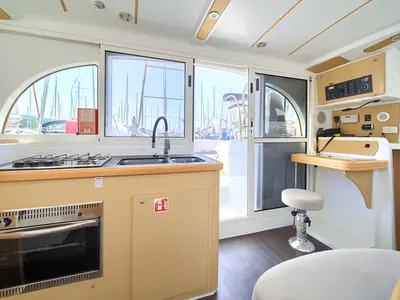 Galley of Atenea, a Lagoon 380 S2 catamaran at Punat, Croatia