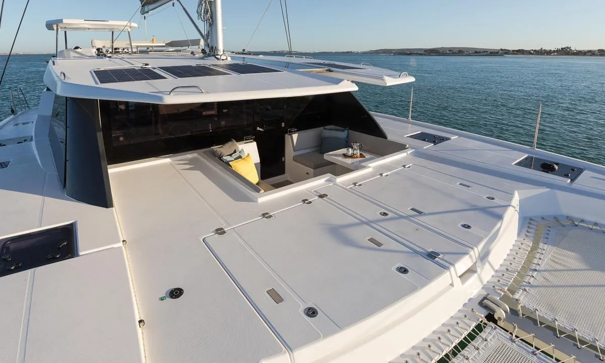 Exterior view of Moorings 5000 Exclusive, a Leopard 50 catamaran at Road Town, British Virgin Islands