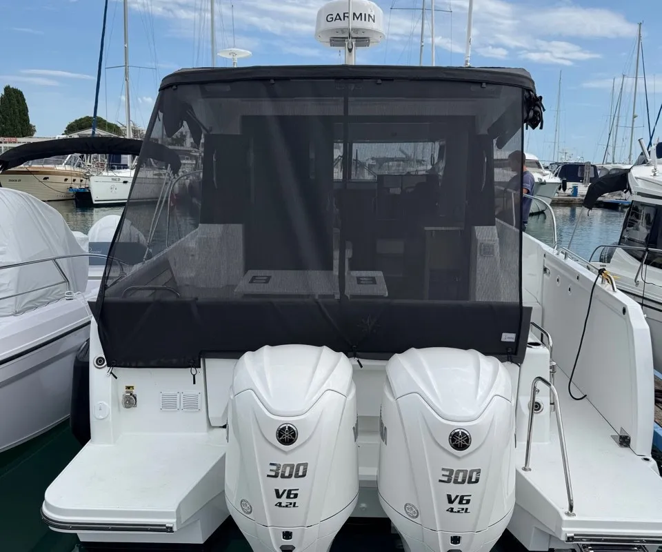 Serendipity, a Jeanneau Merry Fisher 1095 motorboat at Zadar, Croatia