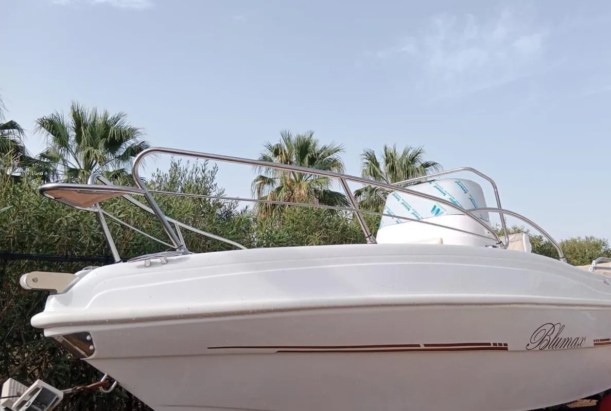 Exterior view of Beaje, a Gulet Blumax 19 Pro motorboat at Livorno, Italy