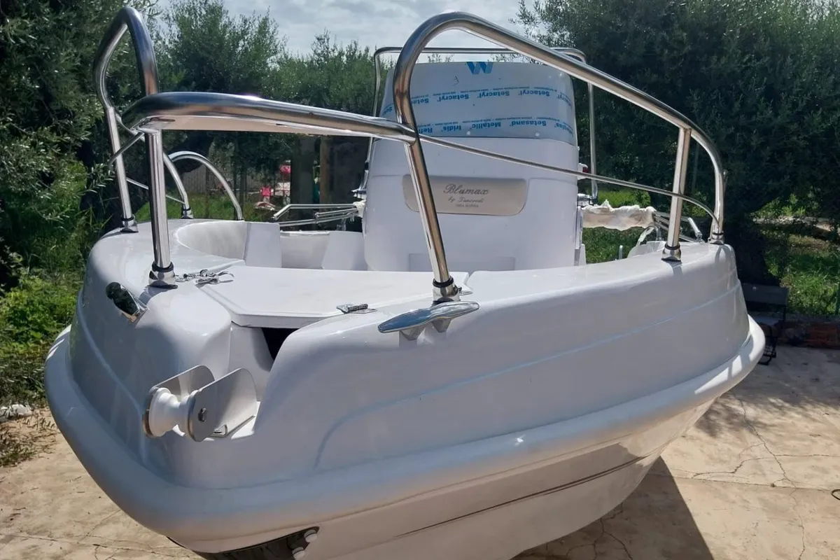 Exterior view of Beaje, a Gulet Blumax 19 Pro motorboat at Livorno, Italy