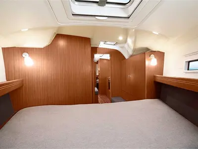 Cabin on Bintan, a Bavaria Cruiser 41 sailboat at Palma de Mallorca, Spain