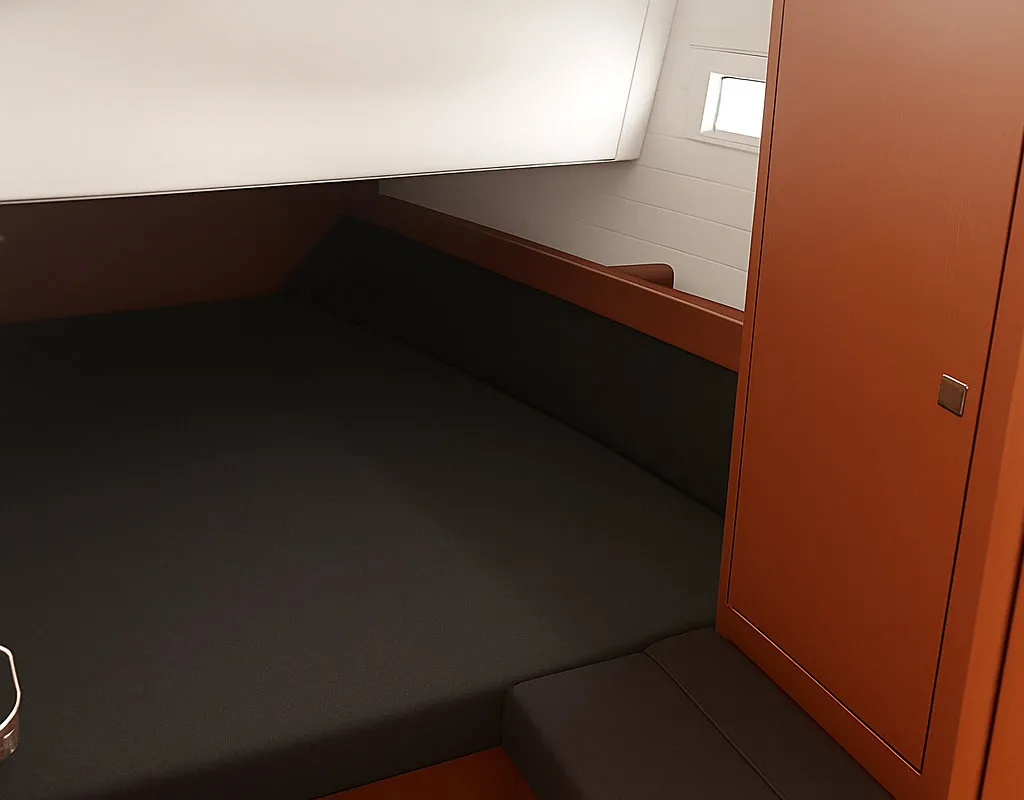 Cabin on Bintan, a Bavaria Cruiser 41 sailboat at Palma de Mallorca, Spain