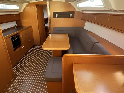 Salon of Bintan, a Bavaria Cruiser 41 sailboat at Palma de Mallorca, Spain