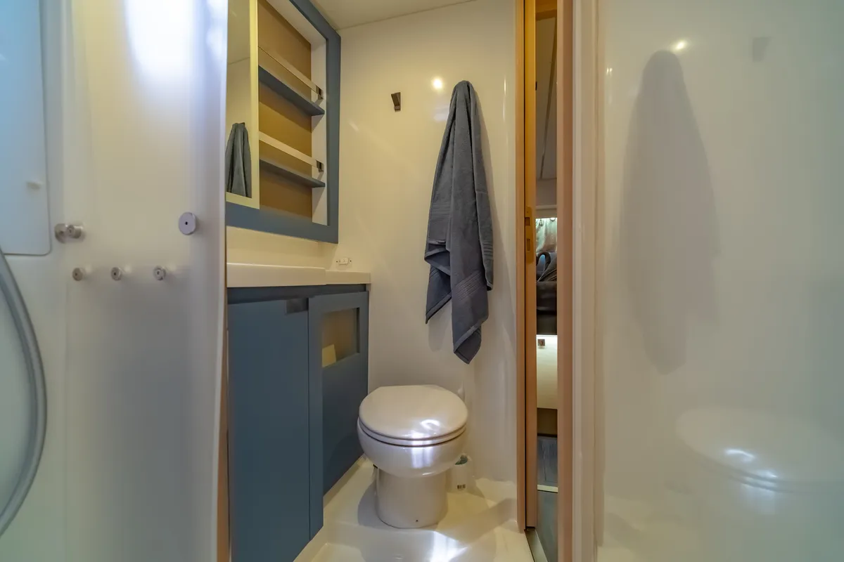 Head on Chammak Challo, a Fountaine Pajot Elba 45 catamaran at Mai Khao, Thailand