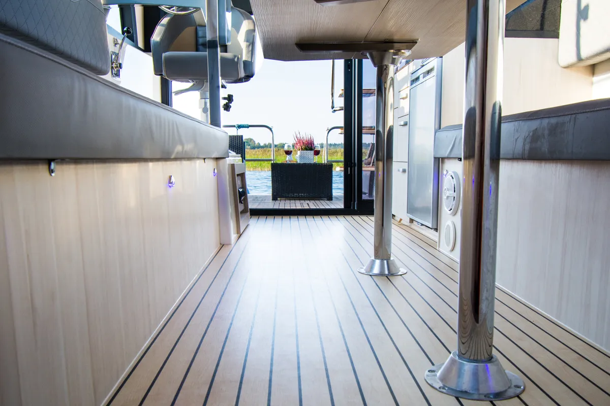 Salon of Cobra Yachts Futura 40 Grand Horizon, a motorboat at Wilkasy, Poland