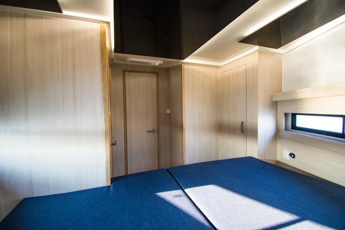 Cabin on Cobra Yachts Futura 40 Grand Horizon, a motorboat at Wilkasy, Poland