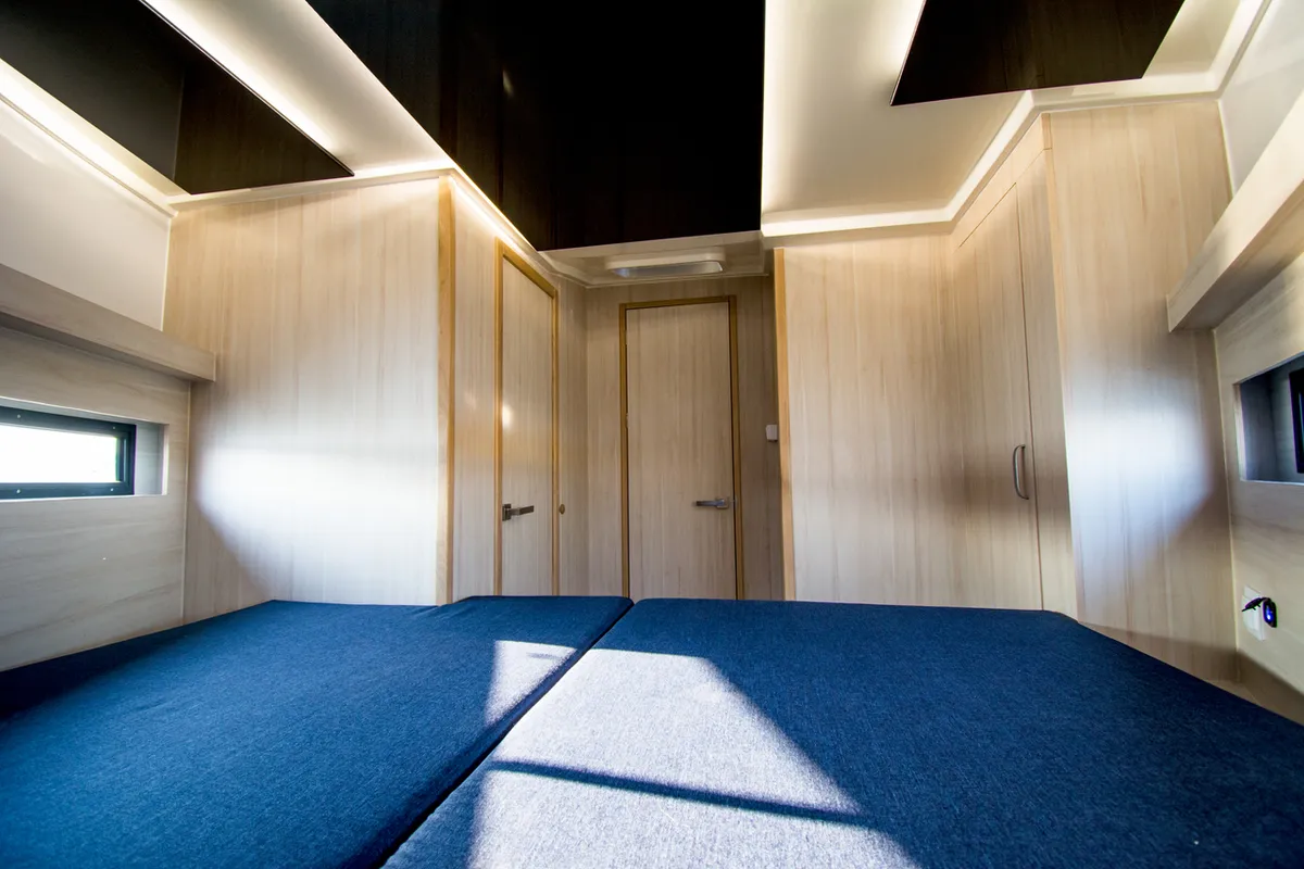 Cabin on Cobra Yachts Futura 40 Grand Horizon, a motorboat at Wilkasy, Poland
