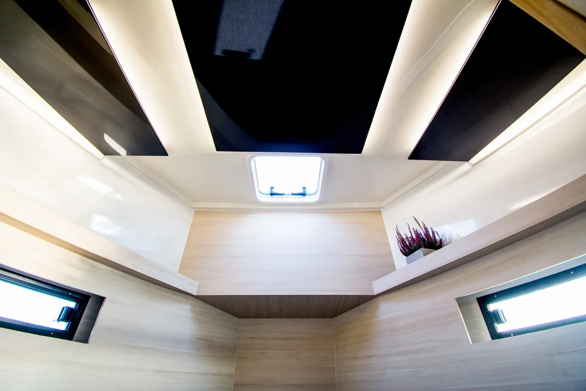Cabin on Cobra Yachts Futura 40 Grand Horizon, a motorboat at Wilkasy, Poland