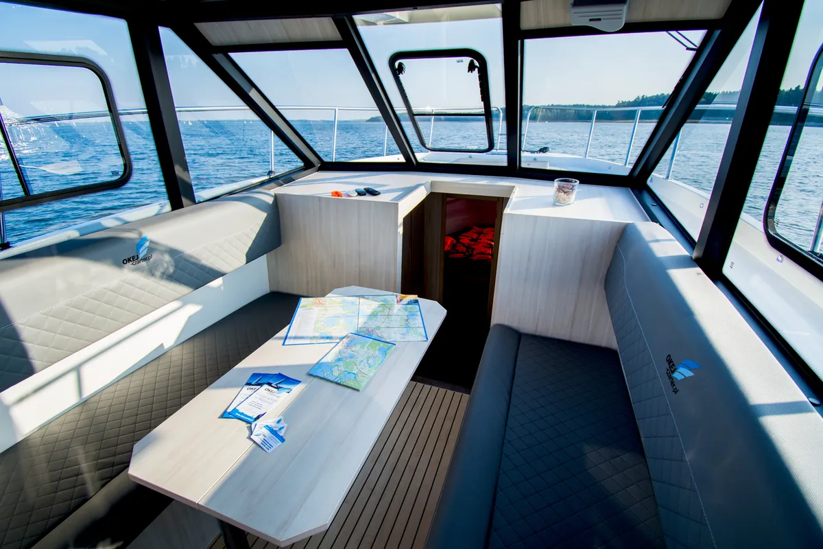 Salon of Cobra Yachts Futura 40 Grand Horizon, a motorboat at Wilkasy, Poland