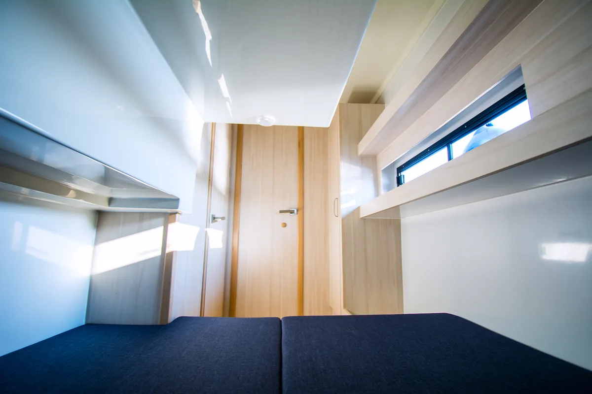 Cabin on Cobra Yachts Futura 40 Grand Horizon, a motorboat at Wilkasy, Poland