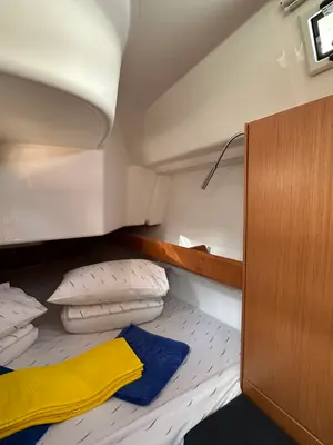 Cabin on Ziggy, a Bavaria Cruiser 34 sailboat at Grad Trogir, Croatia