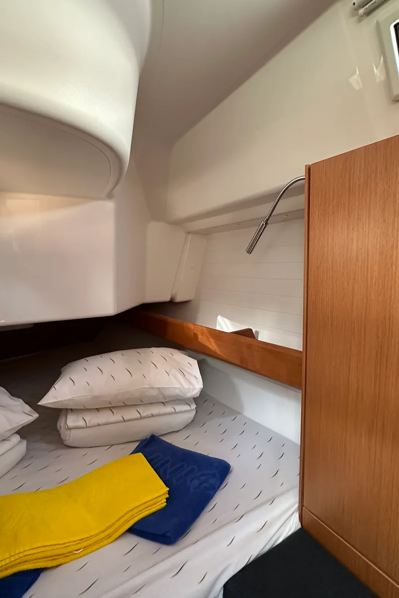 Cabin on Ziggy, a Bavaria Cruiser 34 sailboat at Grad Trogir, Croatia