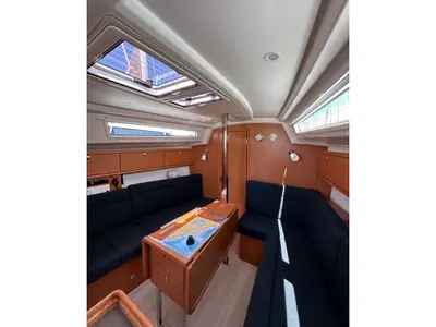 Salon of Ziggy, a Bavaria Cruiser 34 sailboat at Grad Trogir, Croatia
