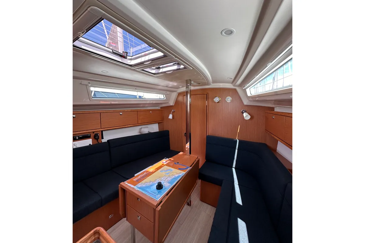Salon of Ziggy, a Bavaria Cruiser 34 sailboat at Grad Trogir, Croatia