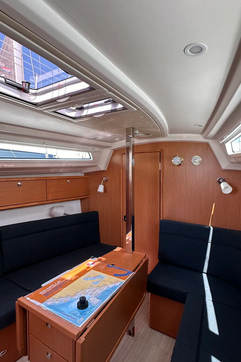 Salon of Ziggy, a Bavaria Cruiser 34 sailboat at Grad Trogir, Croatia