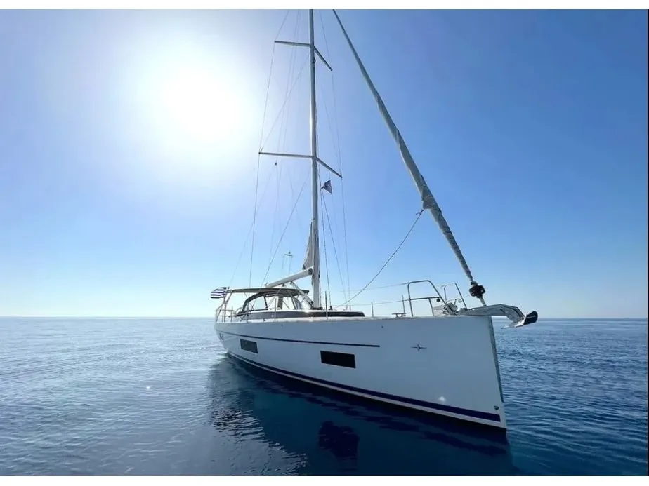 Exterior view of AF-C4521SP, a Bavaria C45 sailboat at Athens, Greece