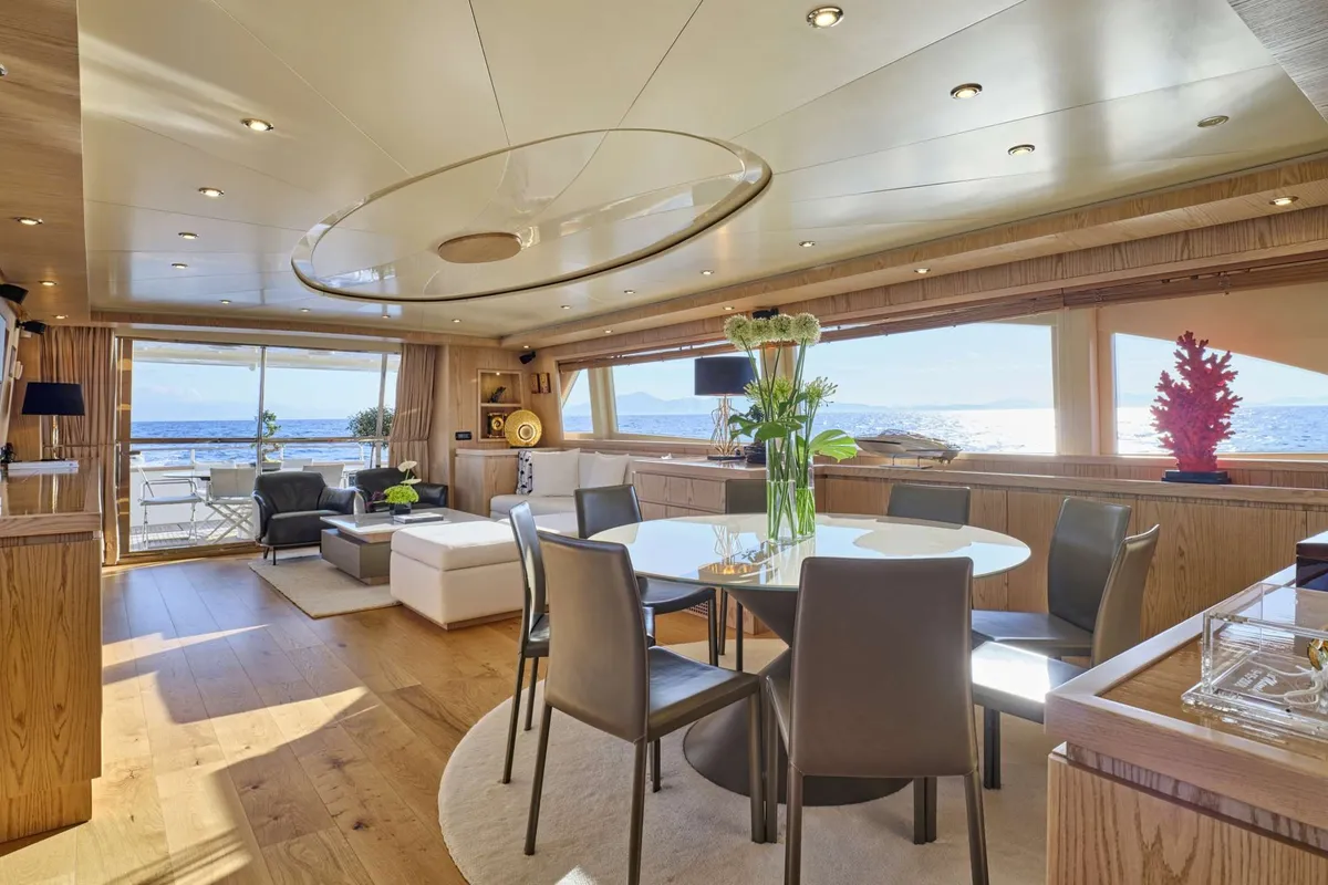 Star Link, a Falcon 90 motor yacht at Athens, Greece