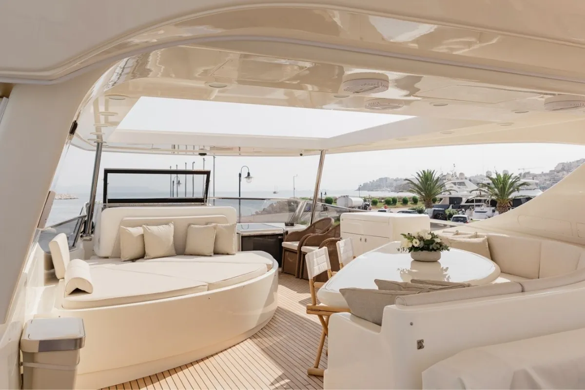 Star Link, a Falcon 90 motor yacht at Athens, Greece