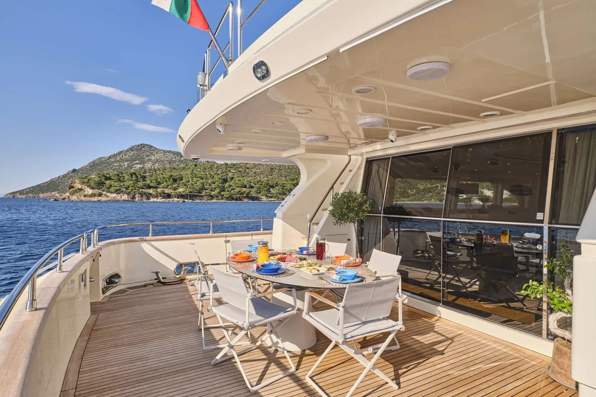 Star Link, a Falcon 90 motor yacht at Athens, Greece