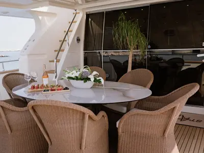 Star Link, a Falcon 90 motor yacht at Athens, Greece