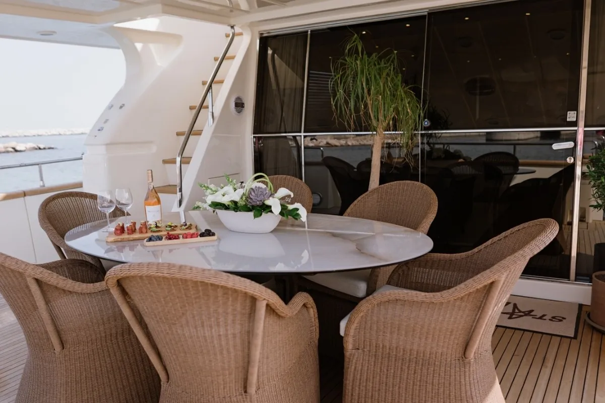 Star Link, a Falcon 90 motor yacht at Athens, Greece
