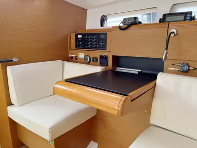 Head on Chuck, a Jeanneau Sun Odyssey 439 sailboat at Flensburg, Germany