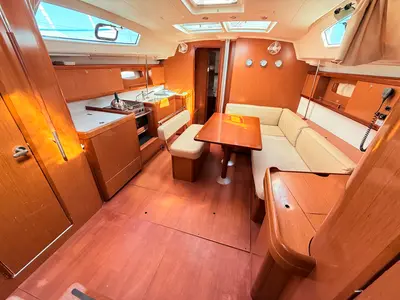Salon of Blue Star II, a Beneteau Oceanis 43 sailboat at Općina Sukošan, Croatia